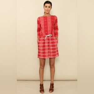 EUC Ace & Jig Red Cardinal Lake Dress | Size Small